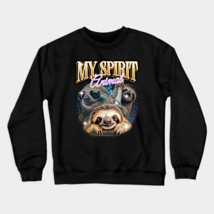 Sloth My Spirit Animal Lazy Crewneck Sweatshirt